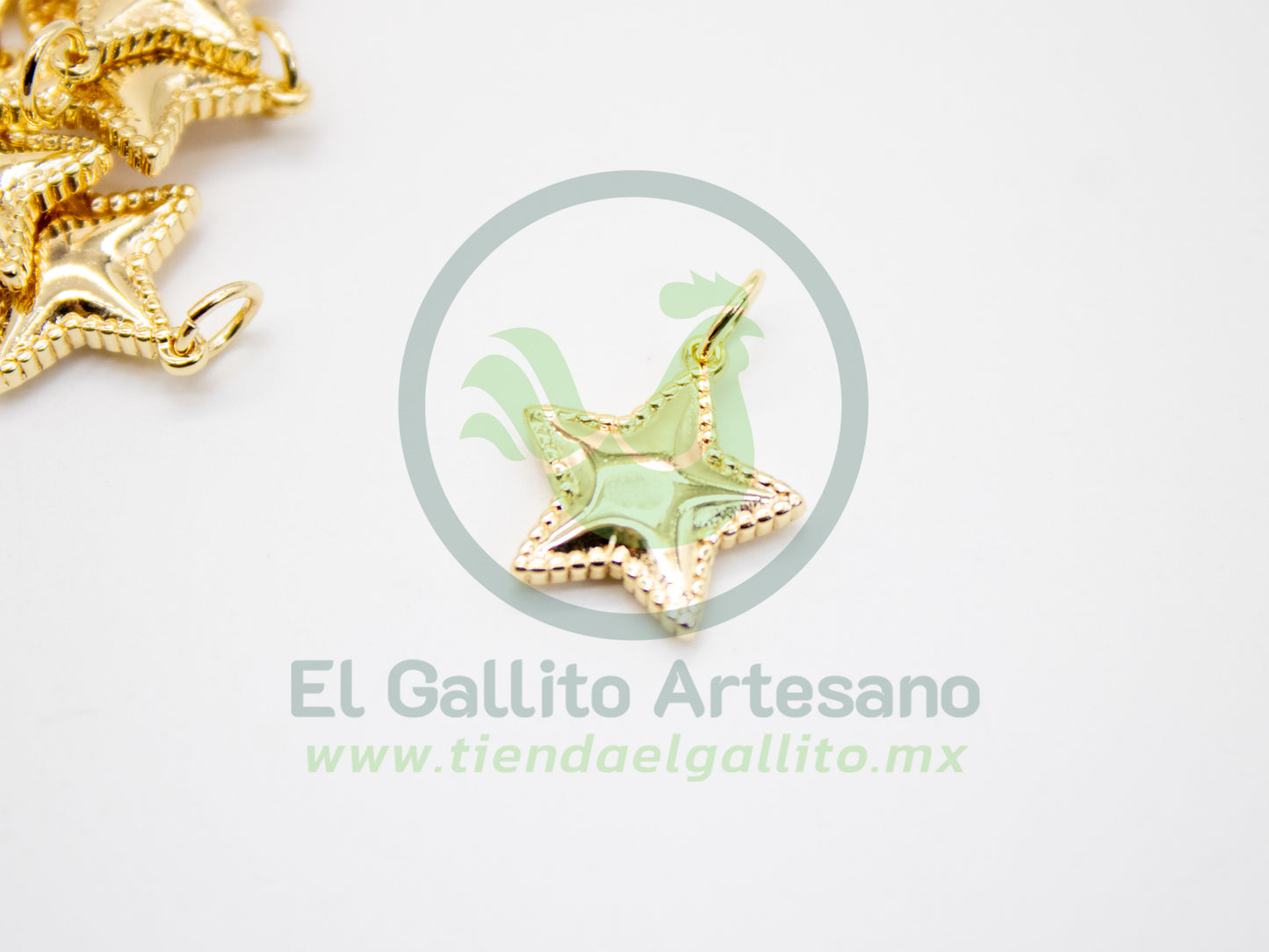#593 Chapa de Oro - Dije Estrella De Mar PUNTEADA (PIEZA) (NUEVO)