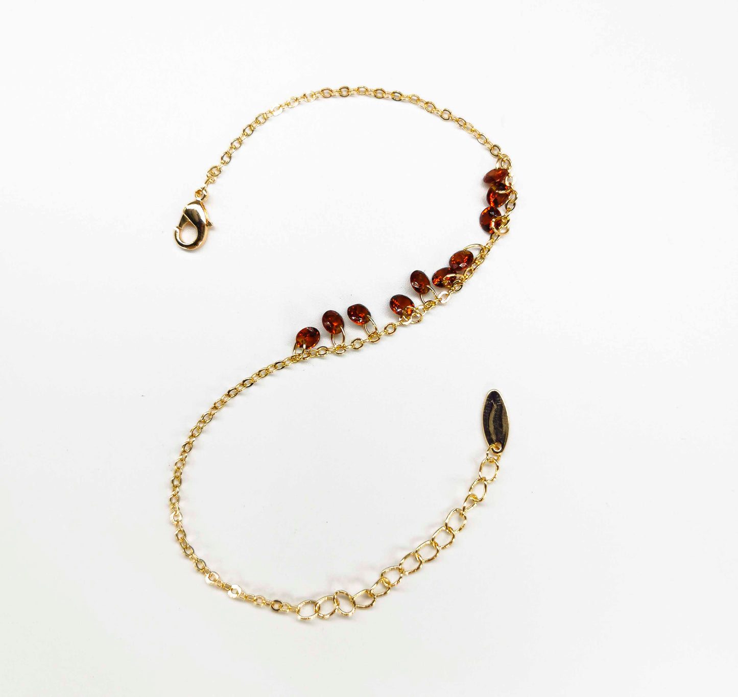 Pulsera Cadena Con Cristal Bolita | Varios Colores