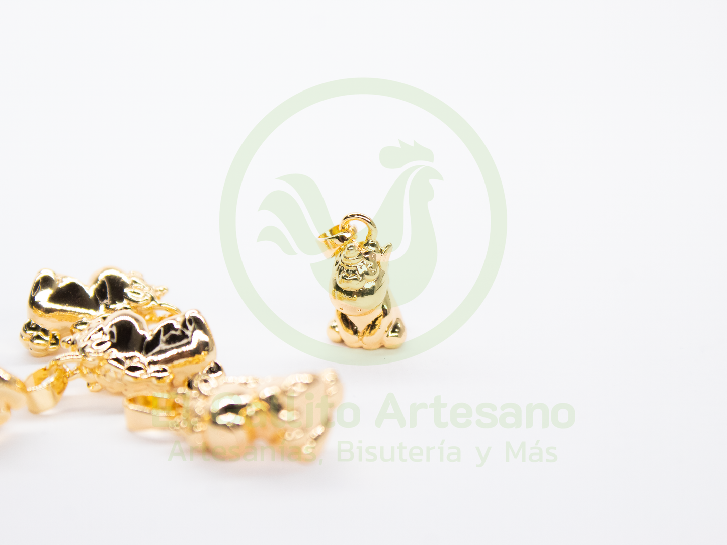 #711 Chapa de Oro - Dije Unicornio Sentado | Incluye Pasacadena (NUEVO) (PIEZA)
