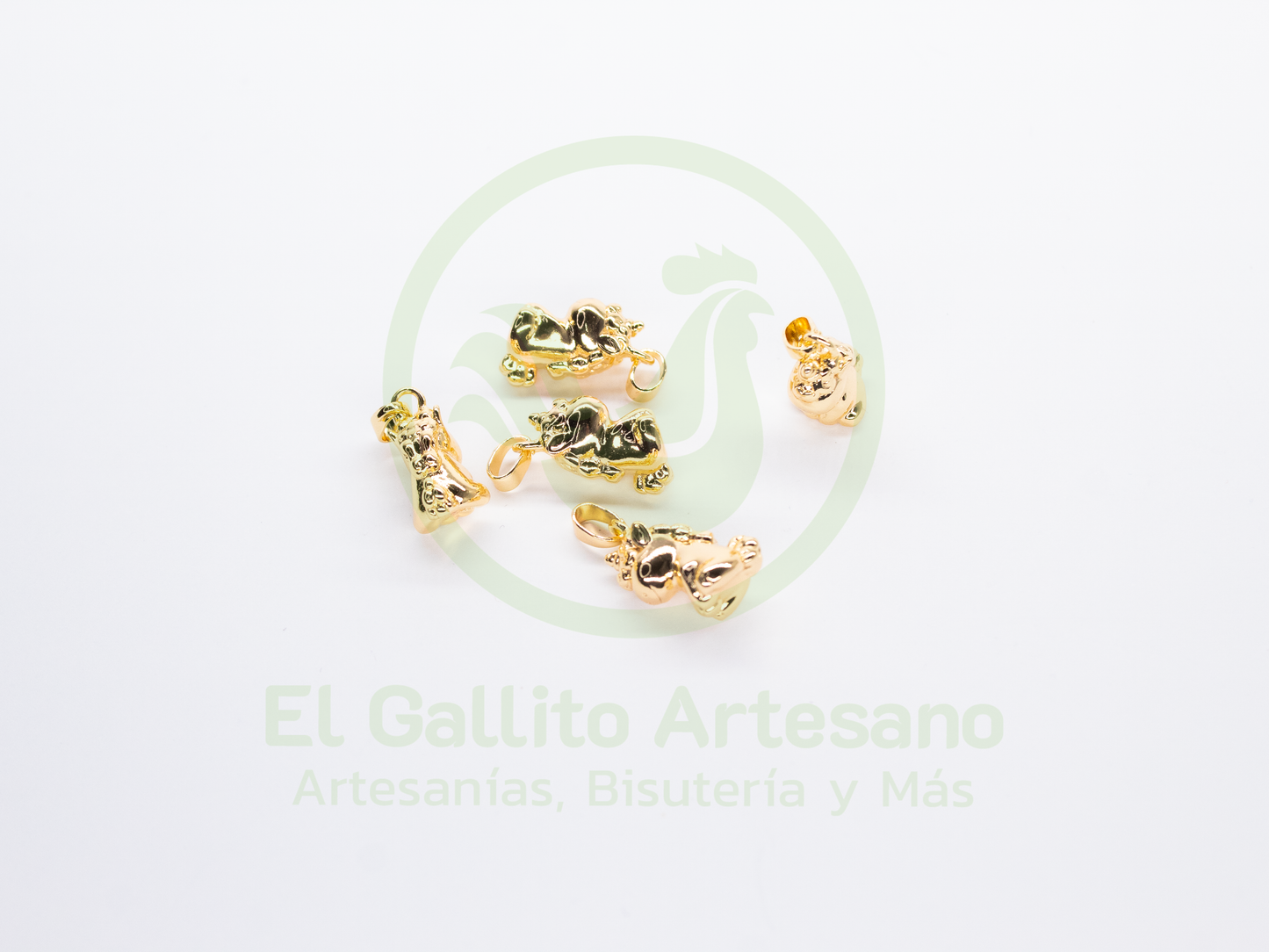 #711 Chapa de Oro - Dije Unicornio Sentado | Incluye Pasacadena (NUEVO) (PIEZA)
