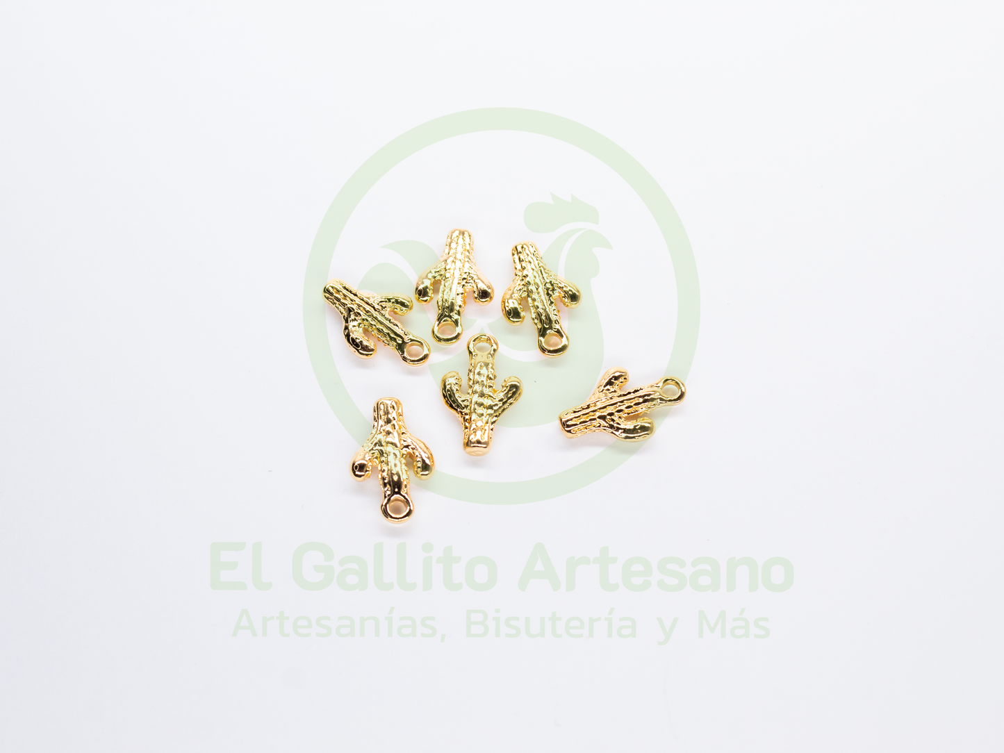 #722 Chapa de Oro - Dije Cactus Punteado (NUEVO) (PIEZA)