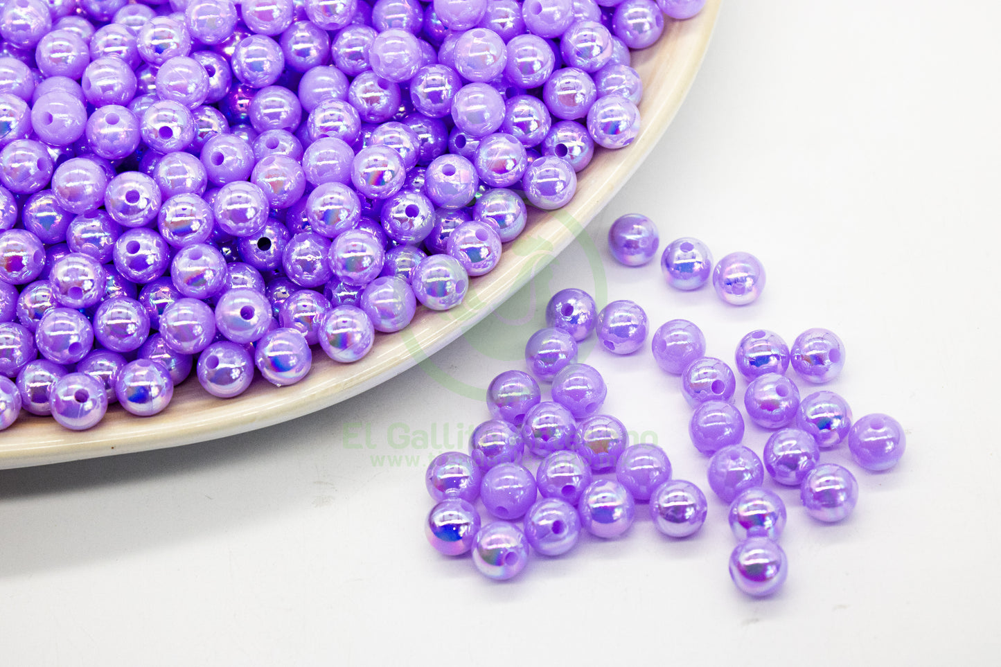 Acr #192G Bola 8mm | Morado Pastel AB