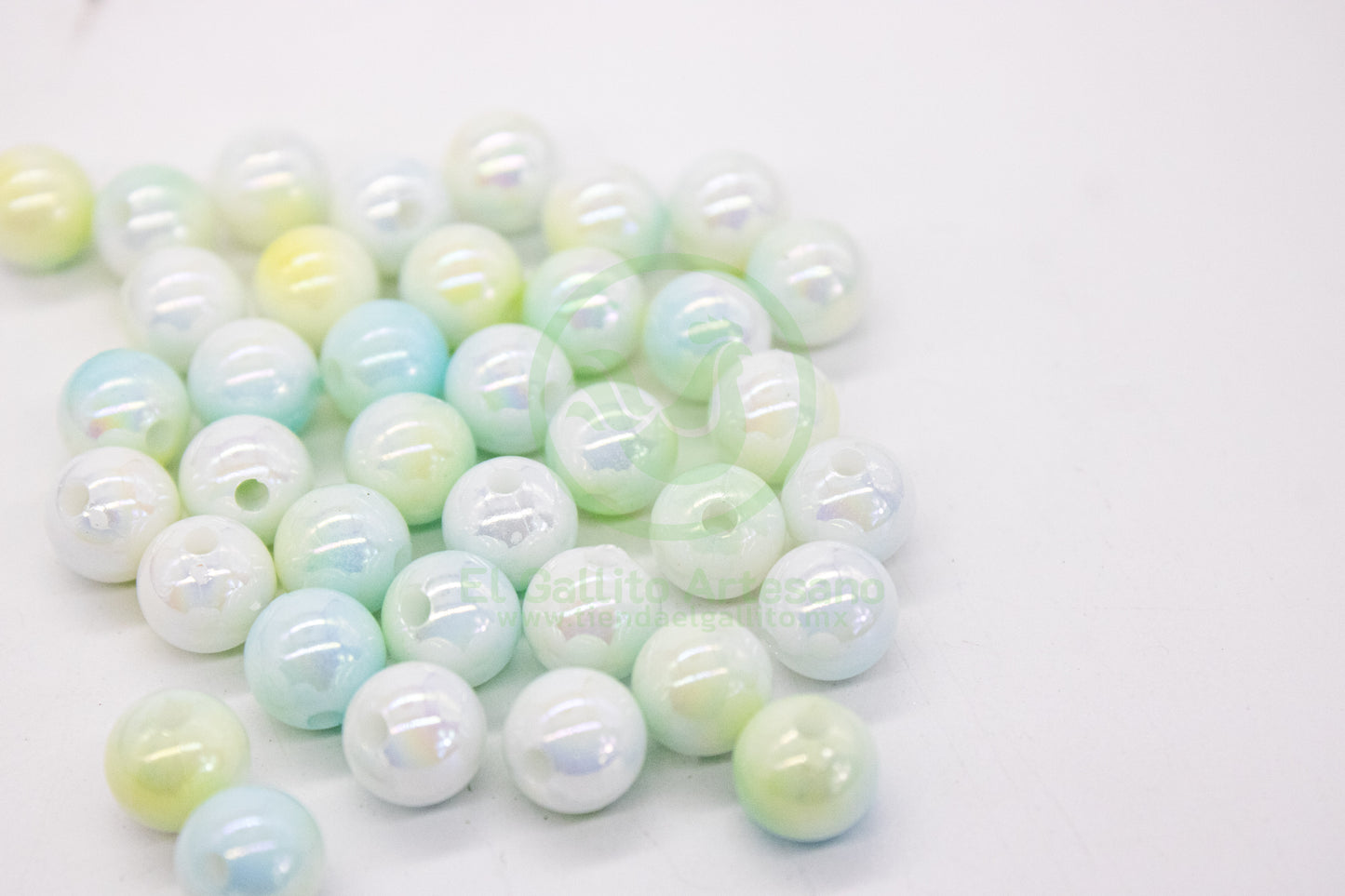 Acr #195G Bola 8mm | Degradado Verde Claro