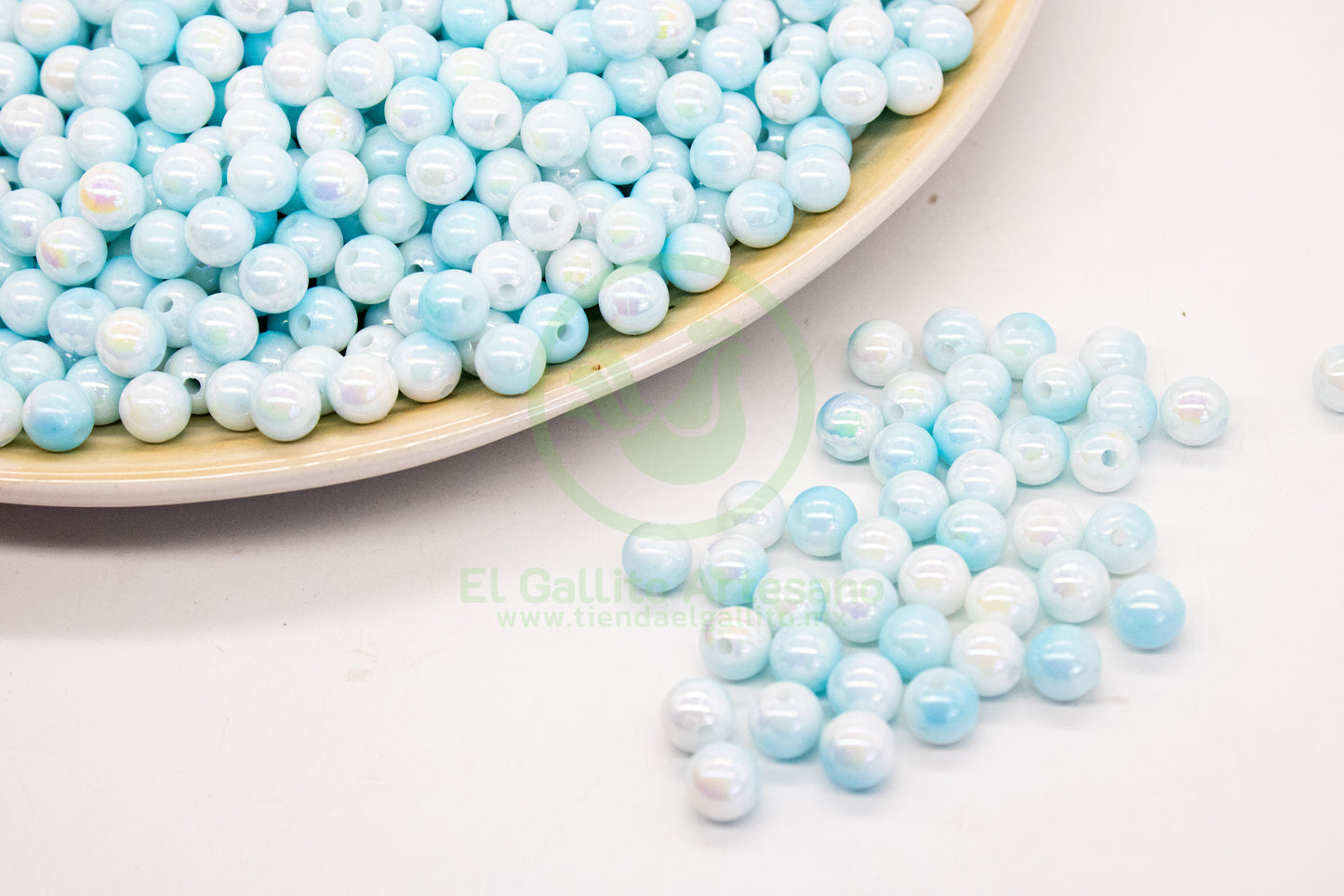 Acr #196G Bola 8mm | Degradado Turquesa