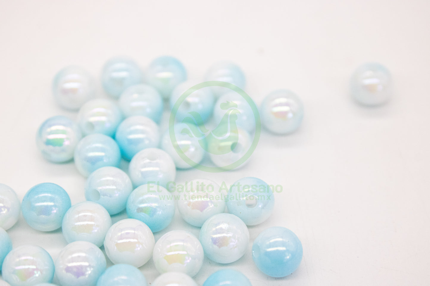 Acr #196G Bola 8mm | Degradado Turquesa