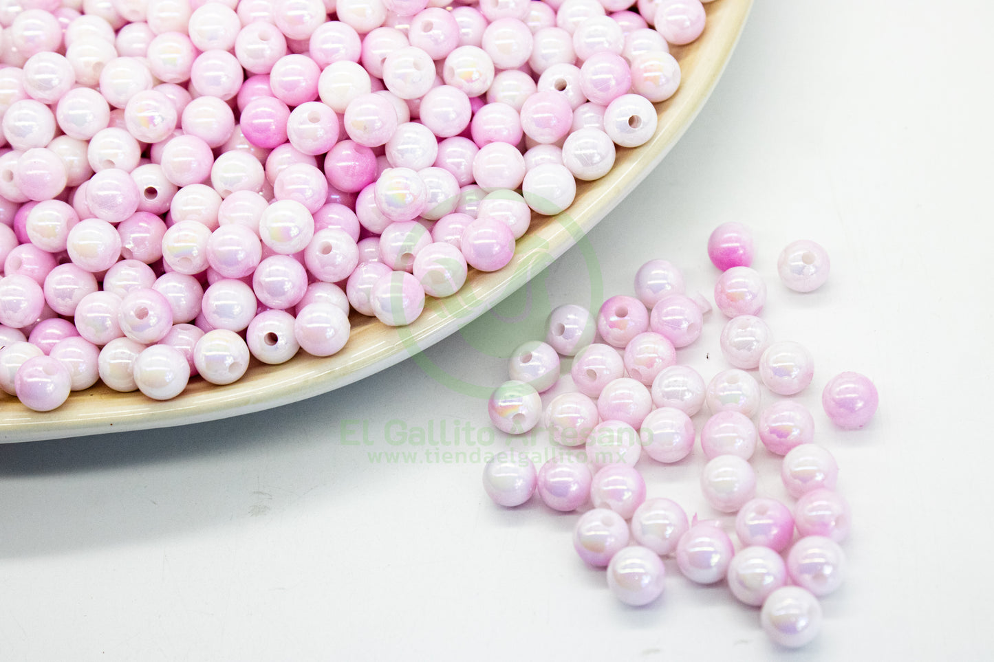Acr #198G Bola 8mm | Degradado Rosa Fuerte