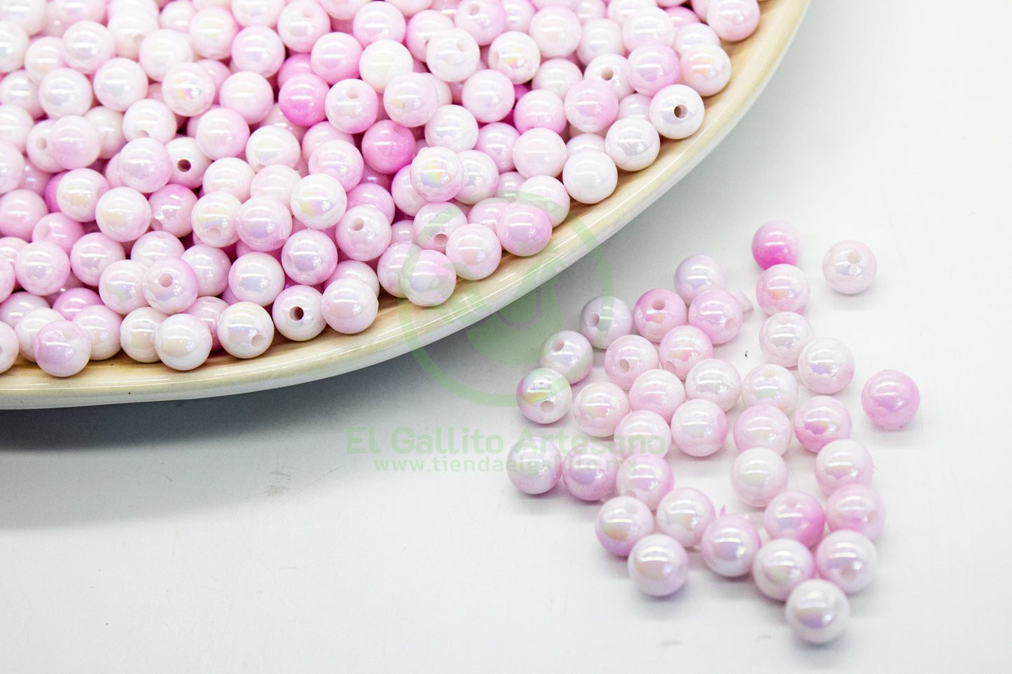 Acr #198G Bola 8mm | Degradado Rosa Fuerte
