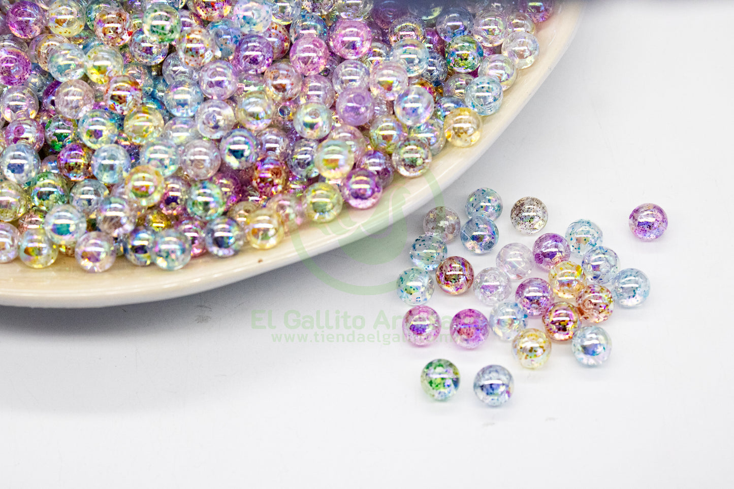 Acr #205G Bola 8mm | Punteado Multicolor