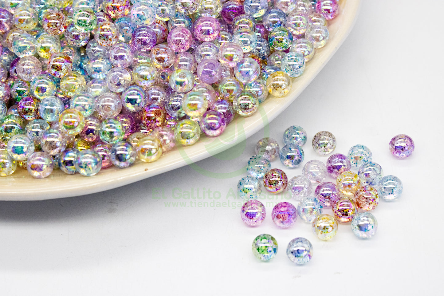 Acr #205G Bola 8mm | Punteado Multicolor