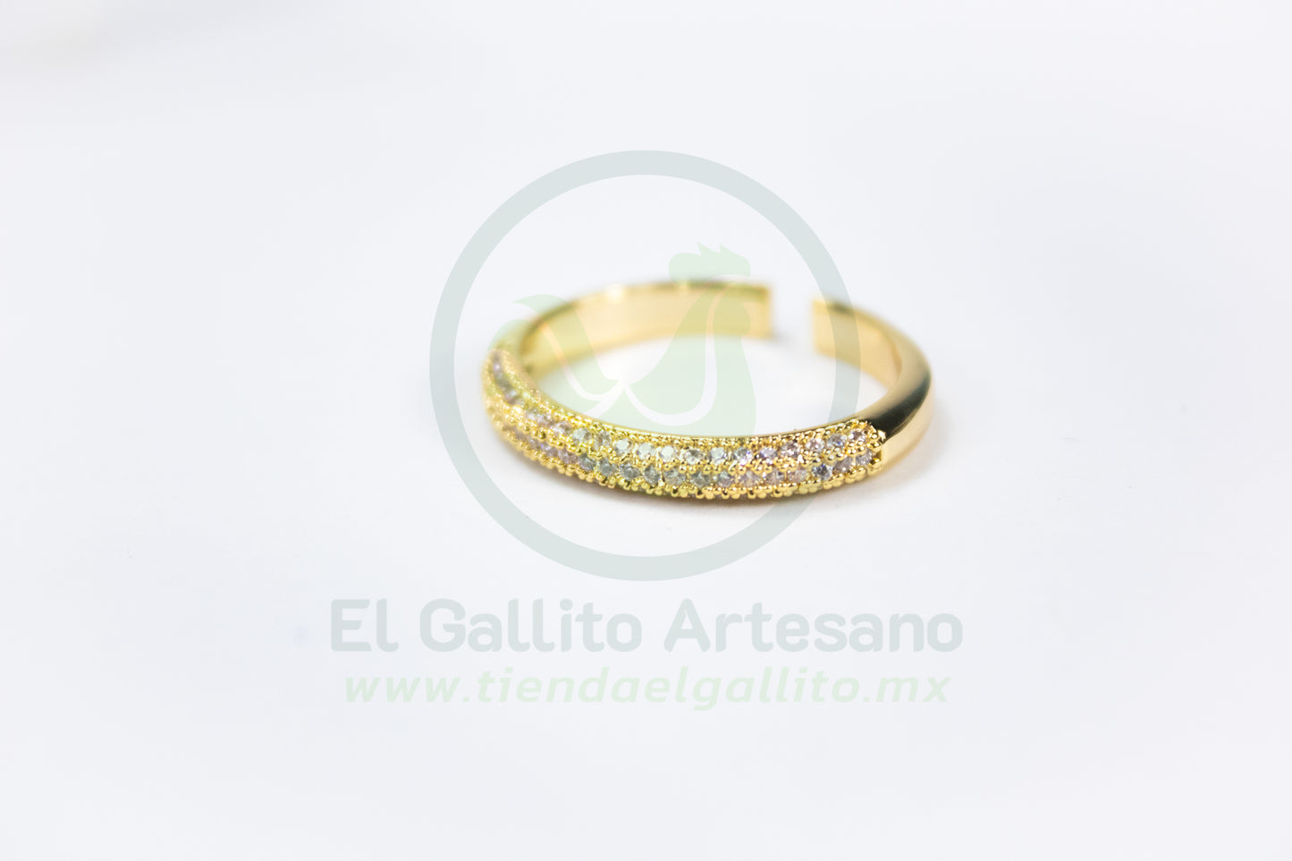Anillo Vivi Hym-35 | Cristales Curvo