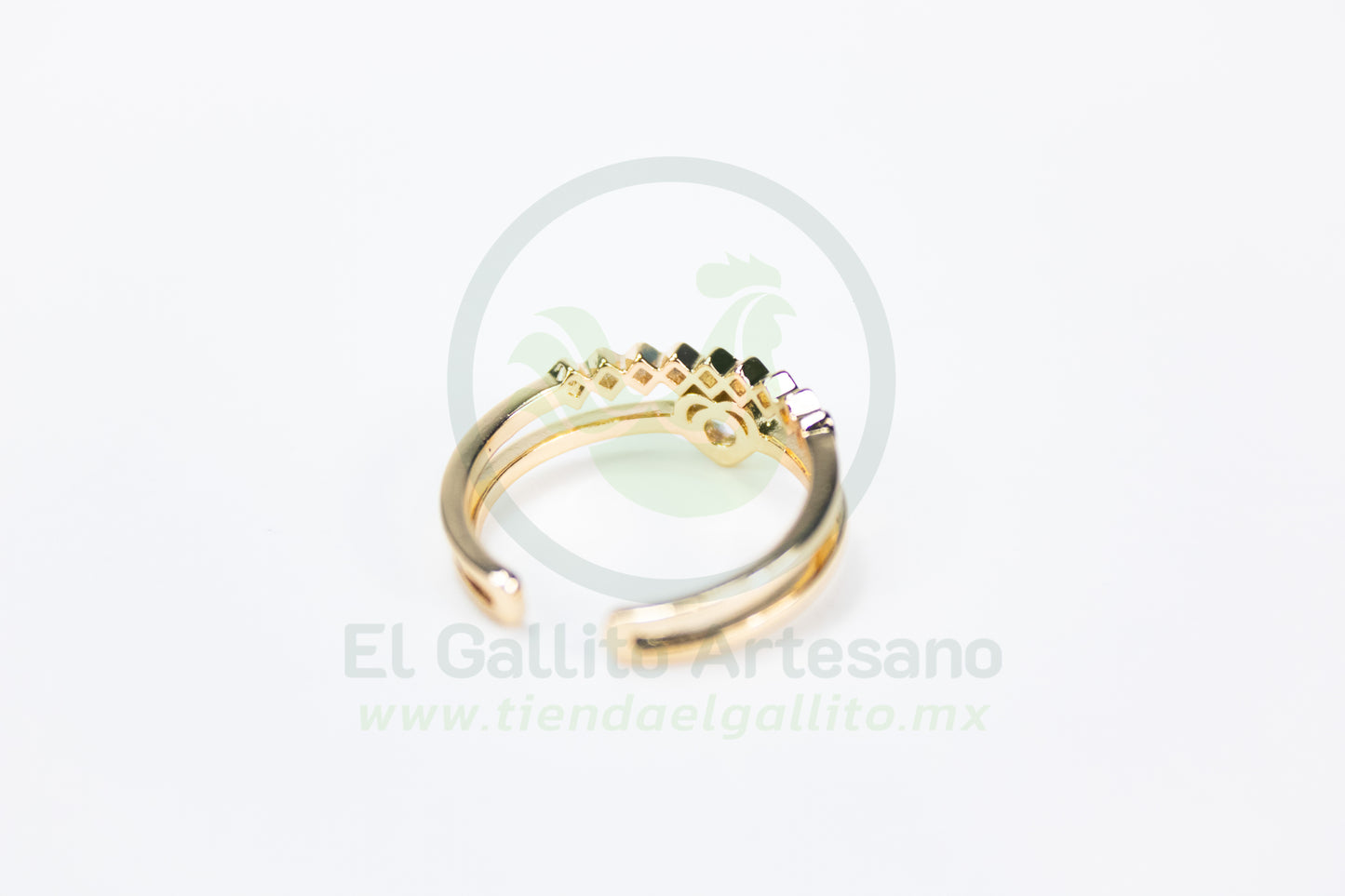 Anillo Vivi Zm-73 | Cadena Rombos Corazón G
