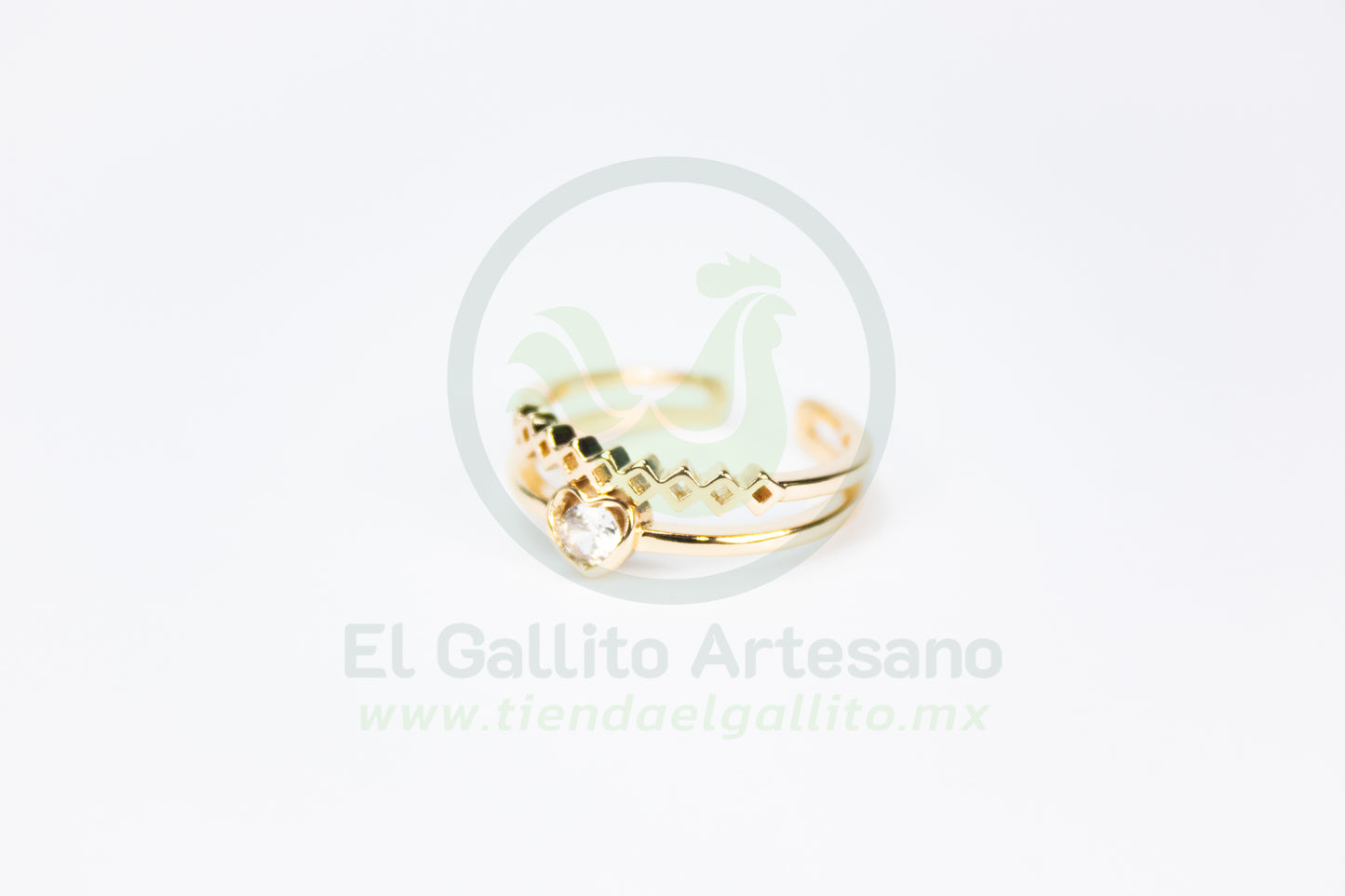 Anillo Vivi Zm-73 | Cadena Rombos Corazón G