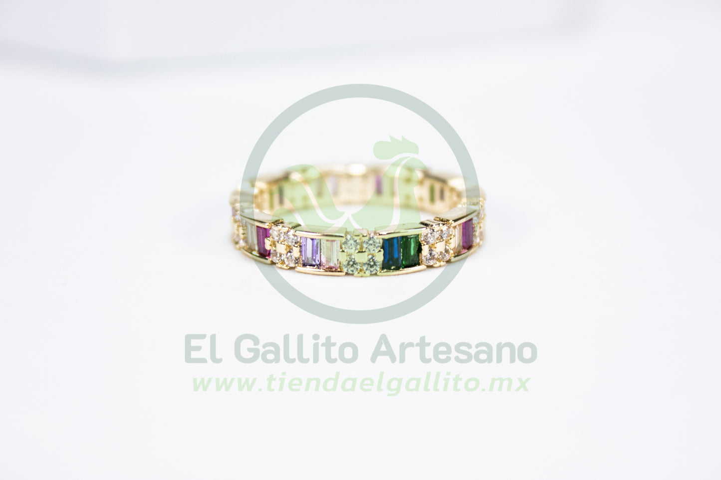 Anillo Vivi Zm-75 | Barras Cristales Multicolor