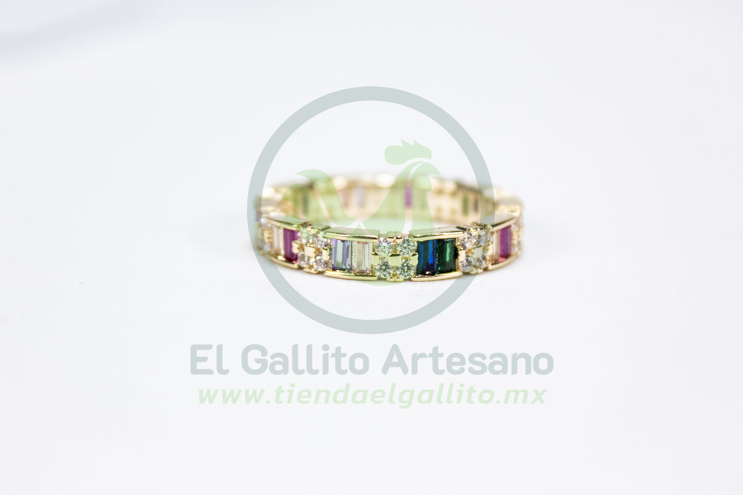 Anillo Vivi Zm-75 | Barras Cristales Multicolor
