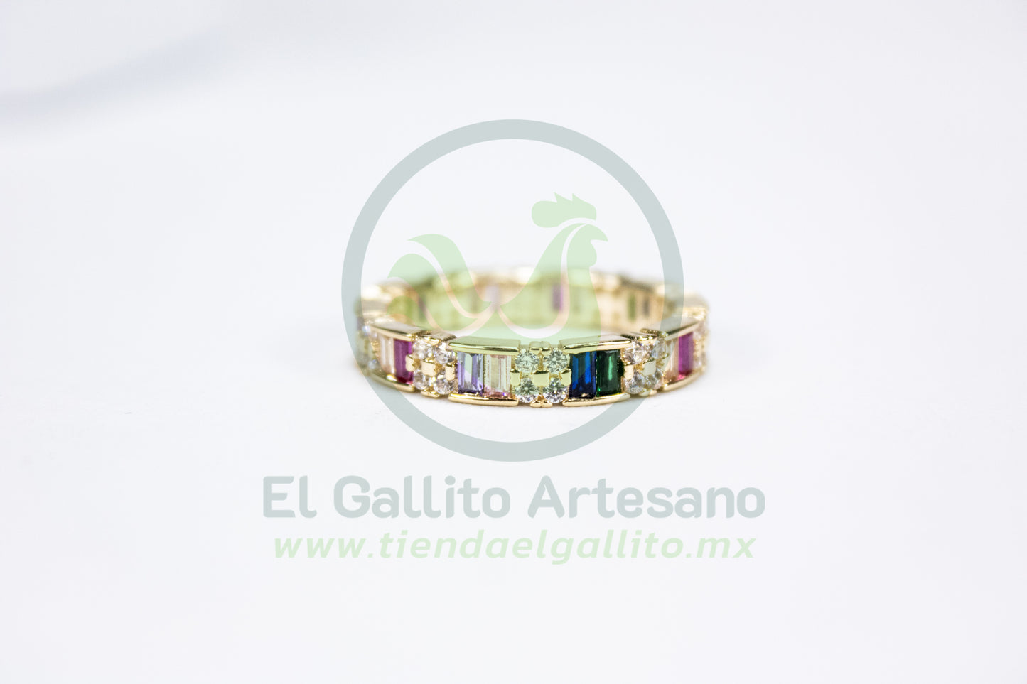 Anillo Vivi Zm-75 | Barras Cristales Multicolor