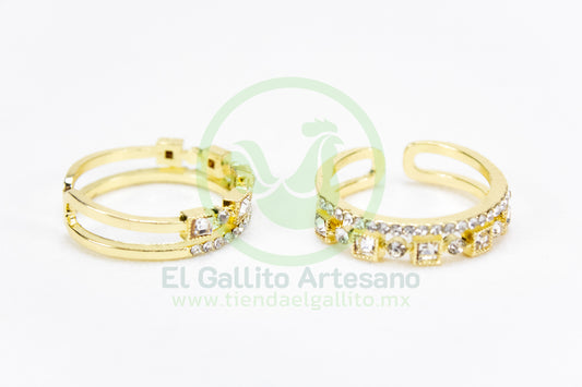 Anillo Acero MD2 | Cuadro Punto Doble Ajust