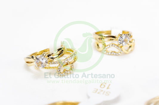 Anillo Acero MD3 | Doble Cristal Gris