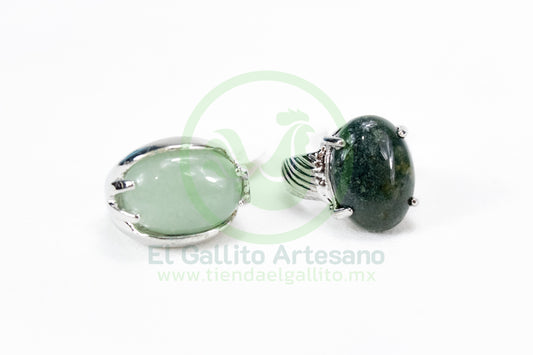 Anillo Acero MD3 | Piedra Natural