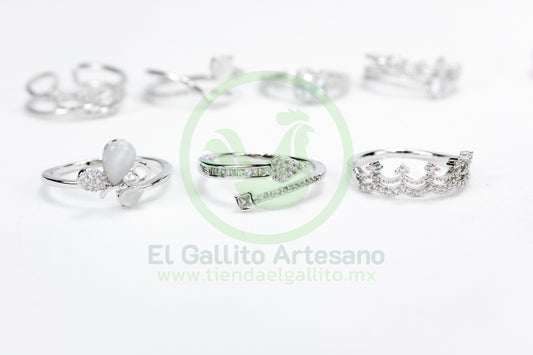 Anillo Acero MD7 | Plateado Princesa