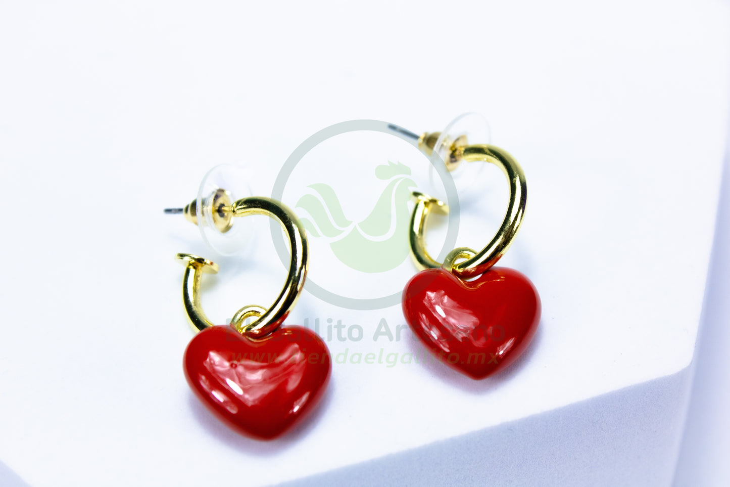 Arete 24-4 MD102-107 | Corazón Huggie Colgante Colores