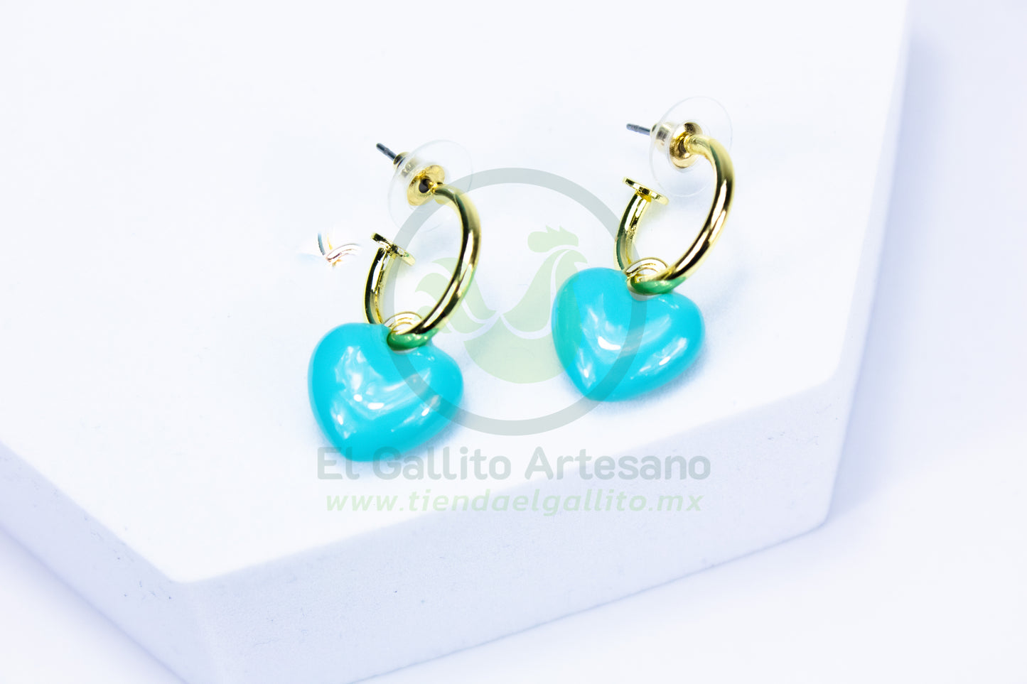 Arete 24-4 MD102-107 | Corazón Huggie Colgante Colores