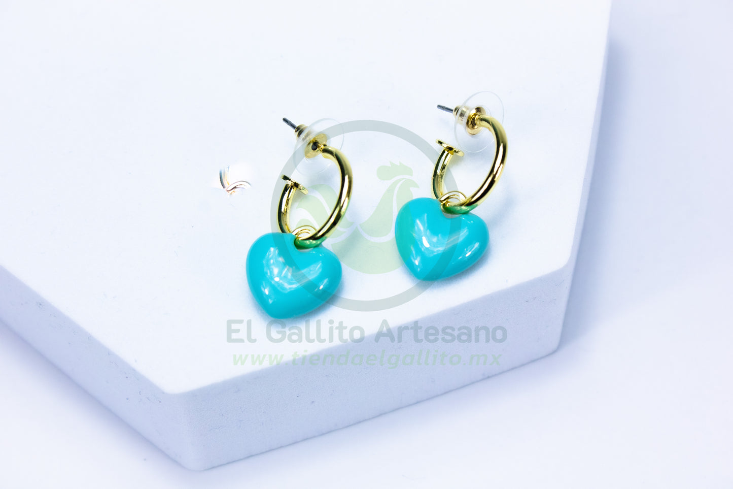 Arete 24-4 MD102-107 | Corazón Huggie Colgante Colores