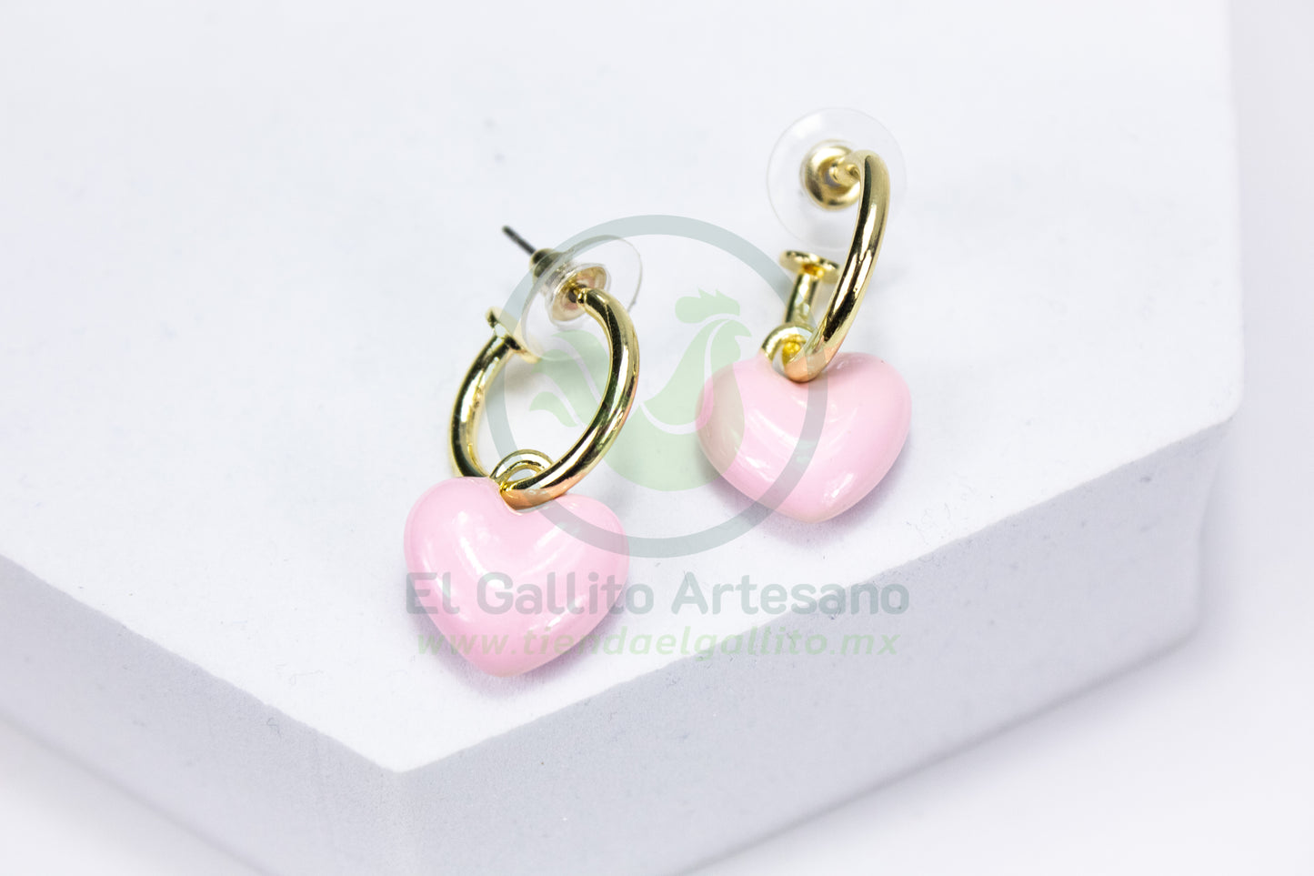 Arete 24-4 MD102-107 | Corazón Huggie Colgante Colores