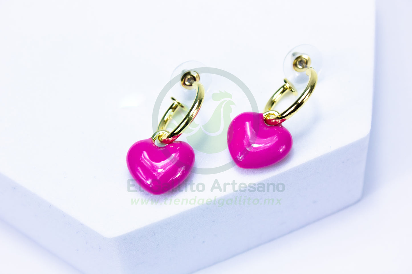 Arete 24-4 MD102-107 | Corazón Huggie Colgante Colores