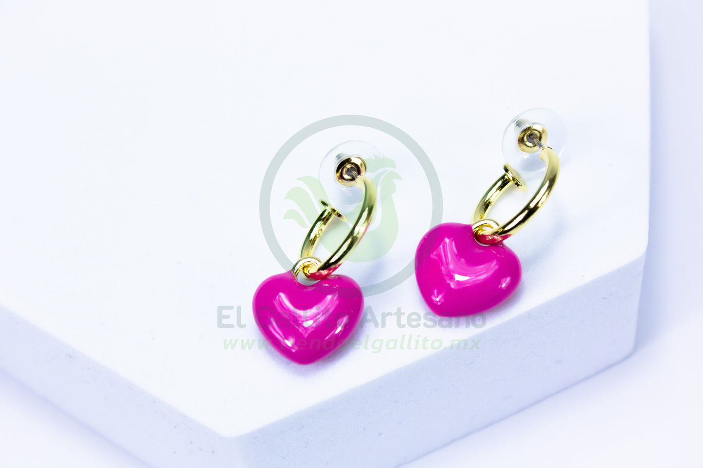 Arete 24-4 MD102-107 | Corazón Huggie Colgante Colores