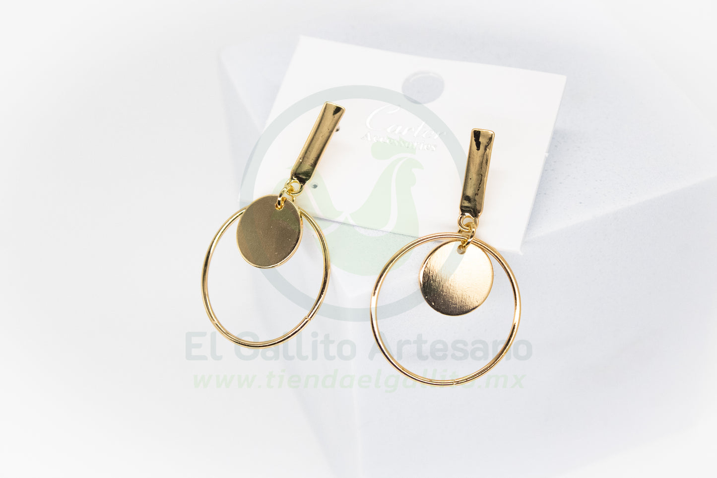 Arete Gold MD25 | Circulo y Aro Colgante