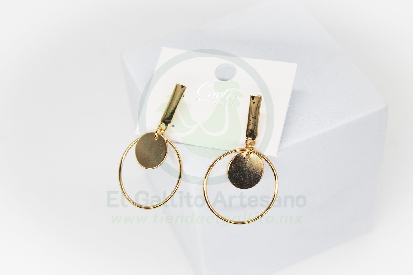 Arete Gold MD25 | Circulo y Aro Colgante