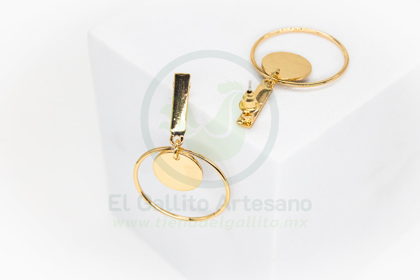 Arete Gold MD25 | Circulo y Aro Colgante