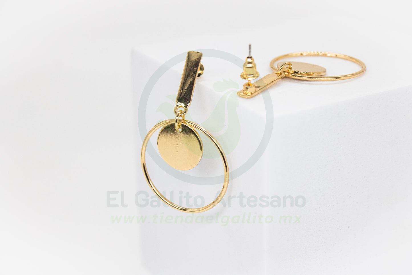 Arete Gold MD25 | Circulo y Aro Colgante