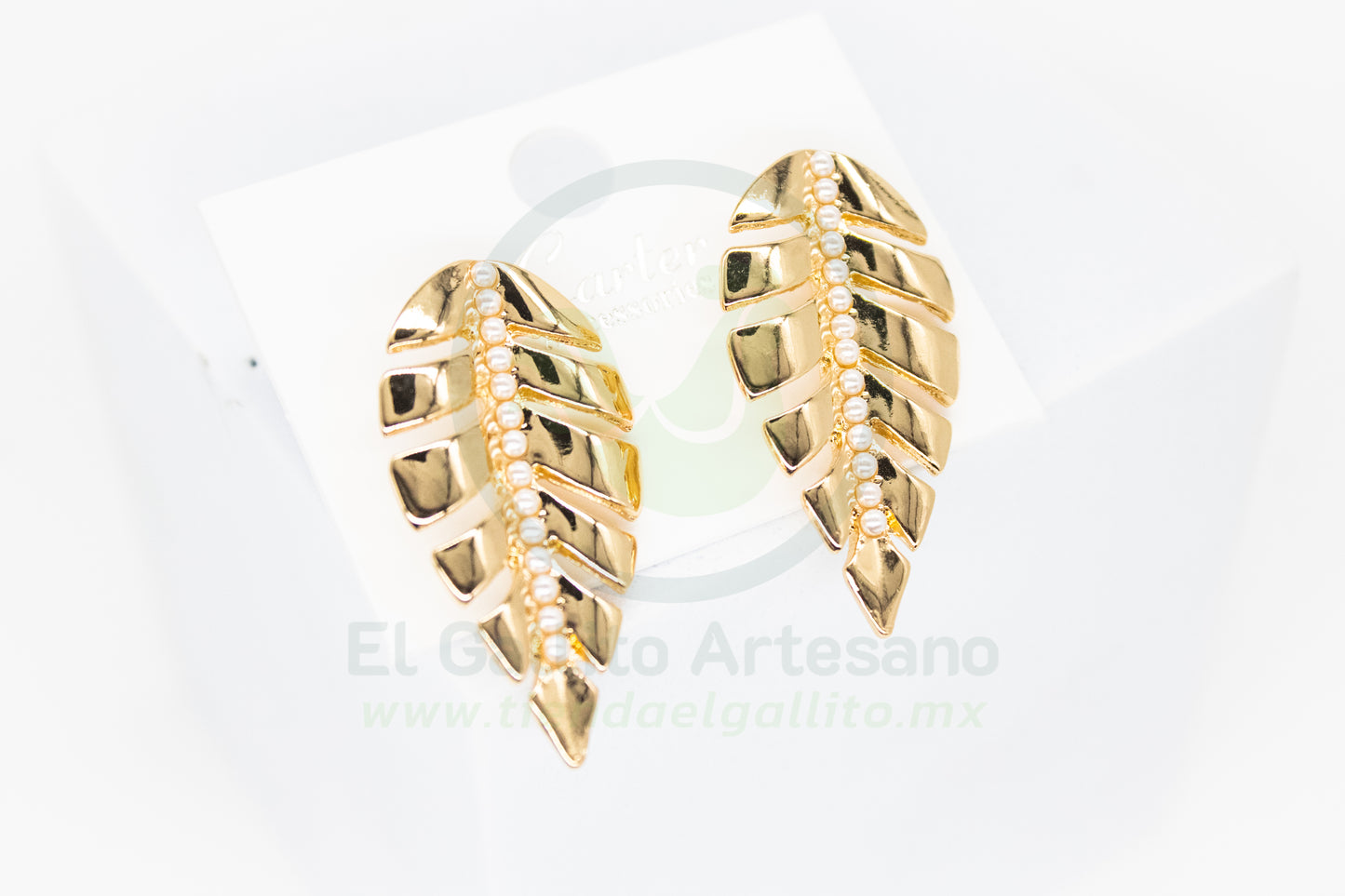 Arete Gold MD29 | Hoja Palma Gr