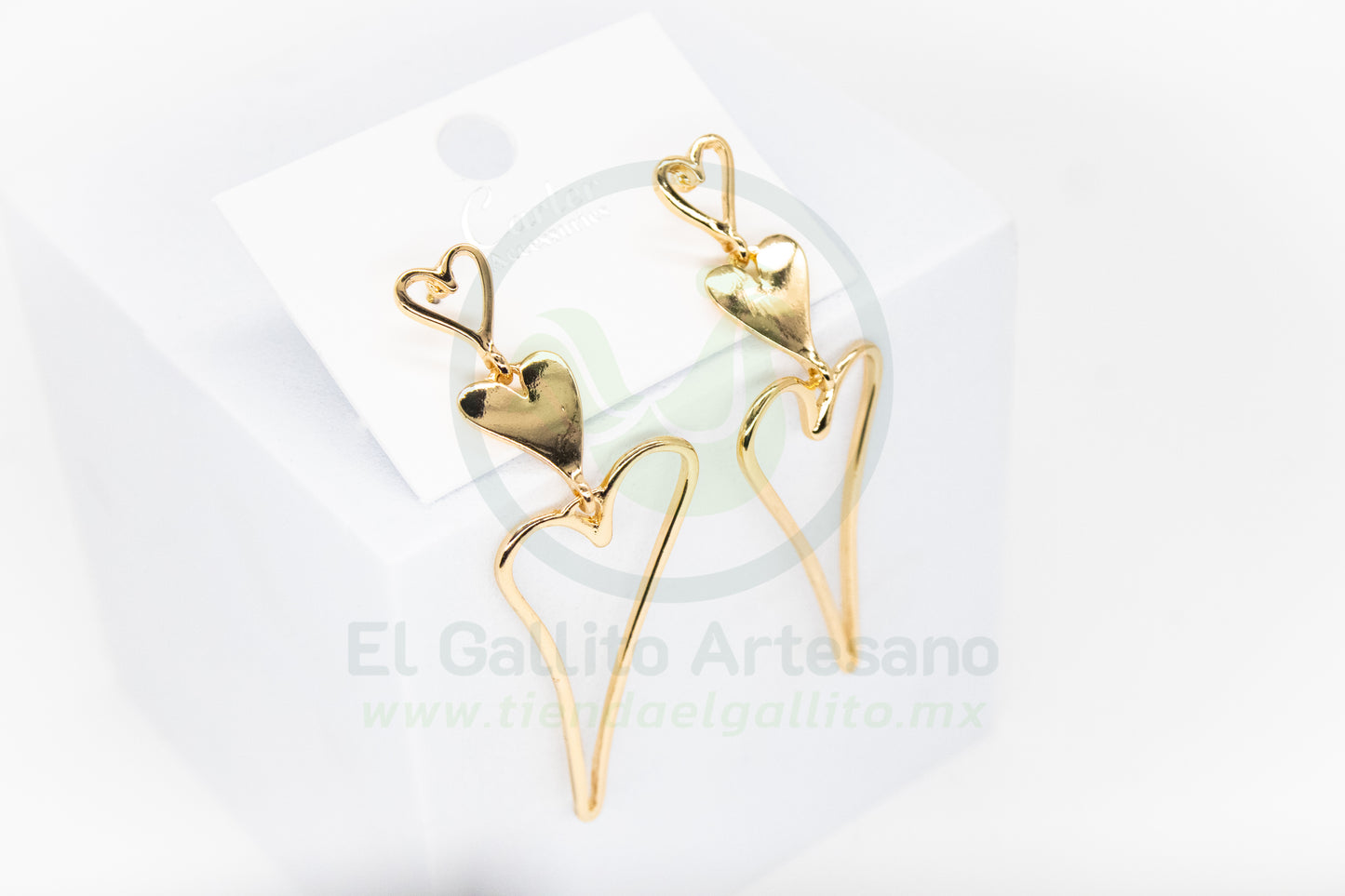 Arete Gold MD35 Gold | Corazones Largo