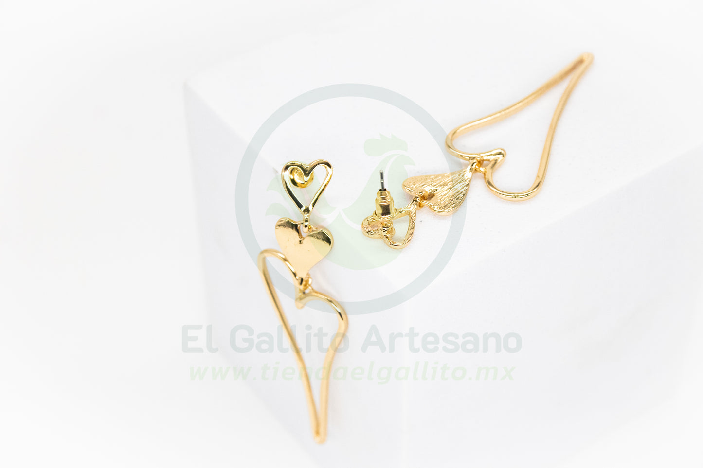Arete Gold MD35 Gold | Corazones Largo
