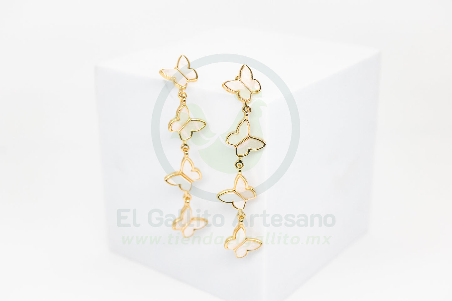 Arete Gold MD36 | Mariposas Blancas