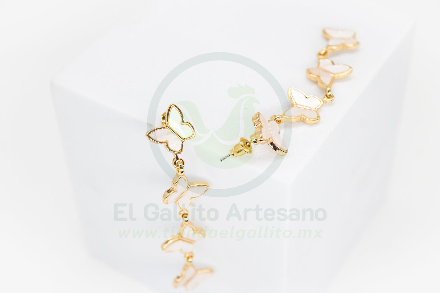 Arete Gold MD36 | Mariposas Blancas