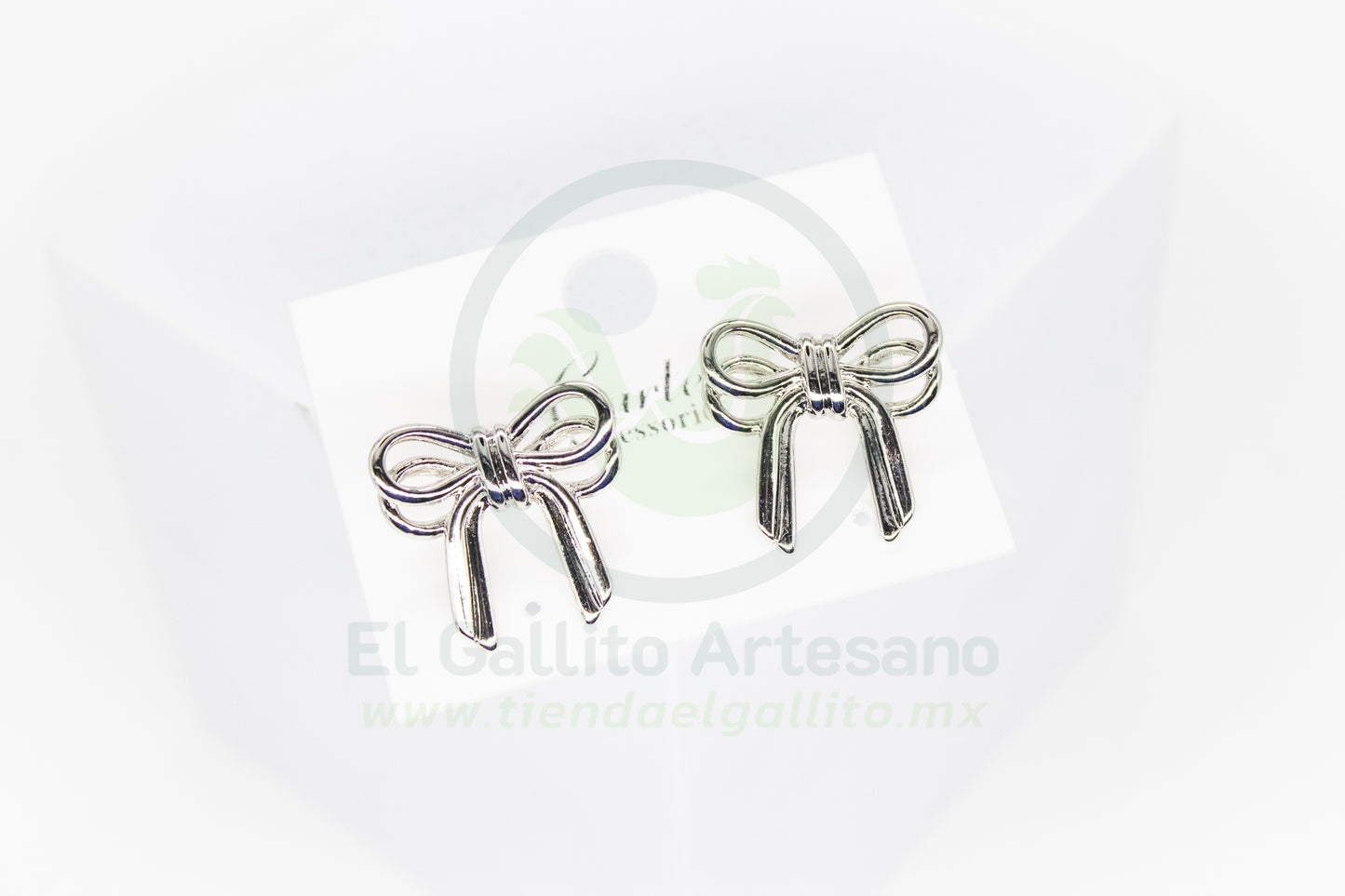 Arete Gold MD42 Silver | Moño Doble