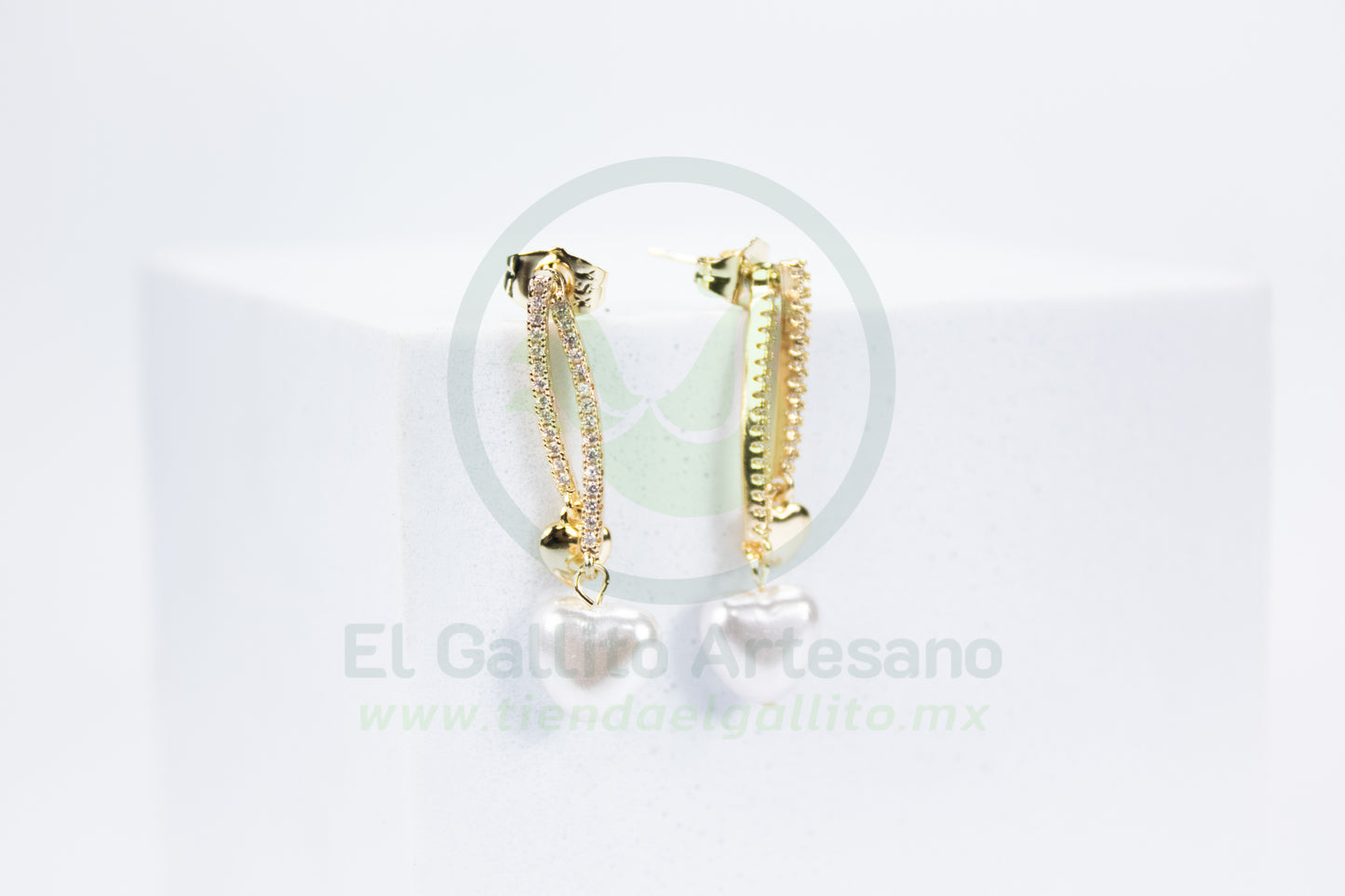 Arete Vivi Dw-1 | Doble Corazón Colgante