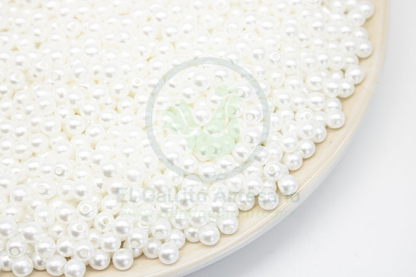 Acr Bola Perla ABS | Varias Medidas (BLANCA)
