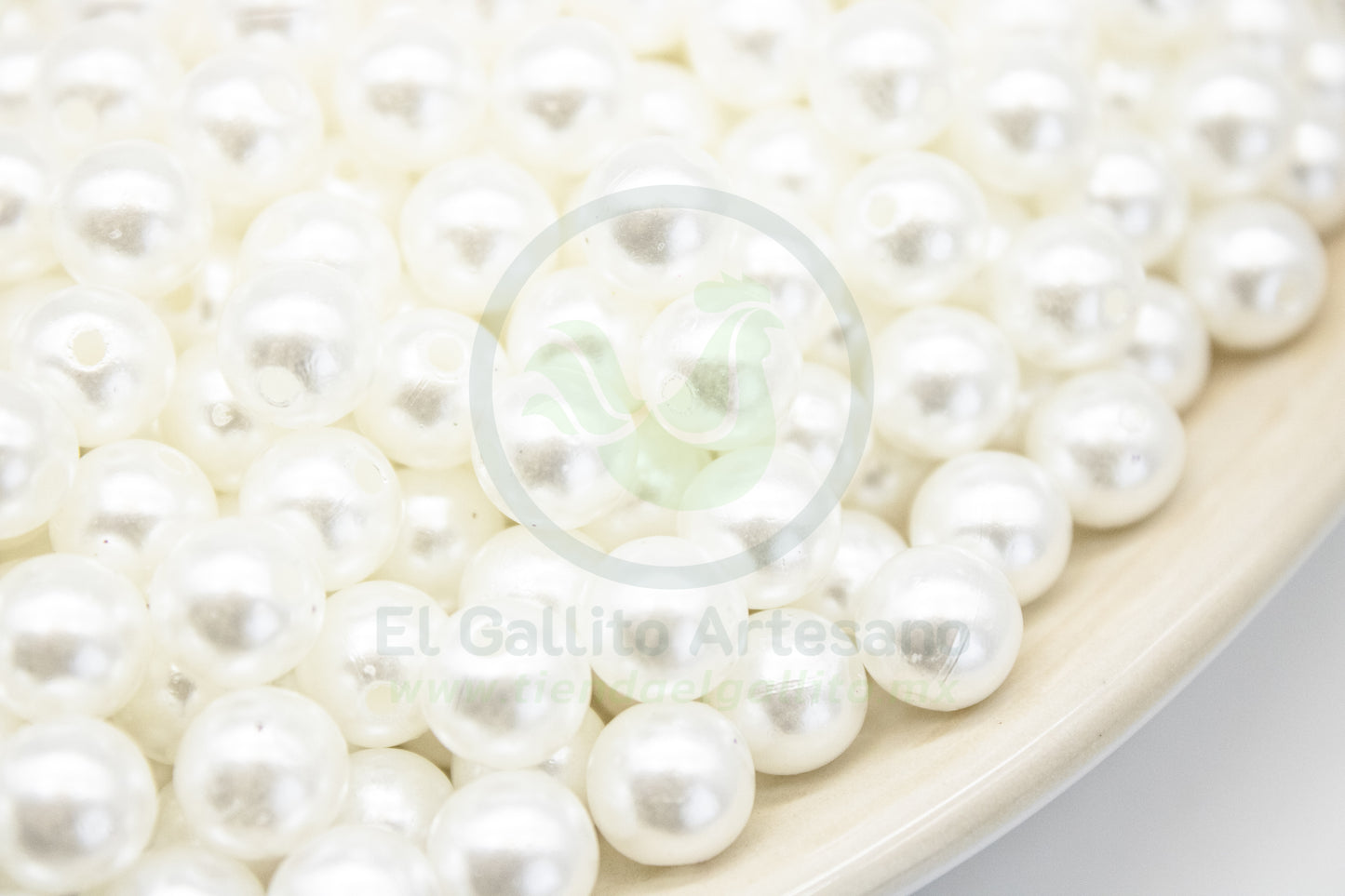 Acr Bola Perla ABS | Varias Medidas (BLANCA)
