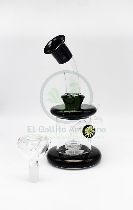 Bong CA348 | Negro Trans con Flor