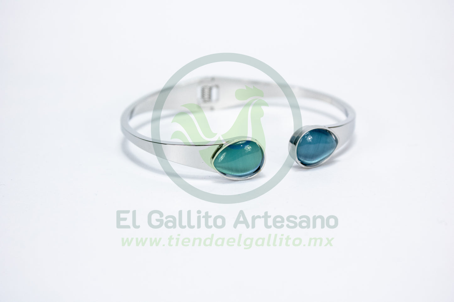 Brazalete 24-4 MD04 Plateado Azul