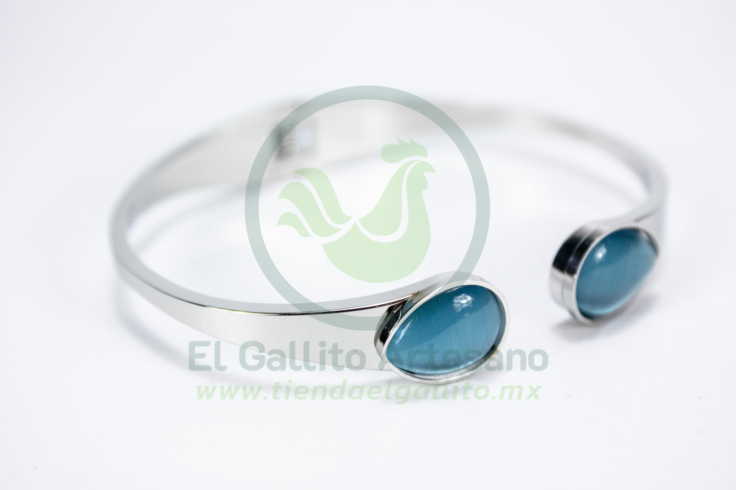 Brazalete 24-4 MD04 Plateado Azul