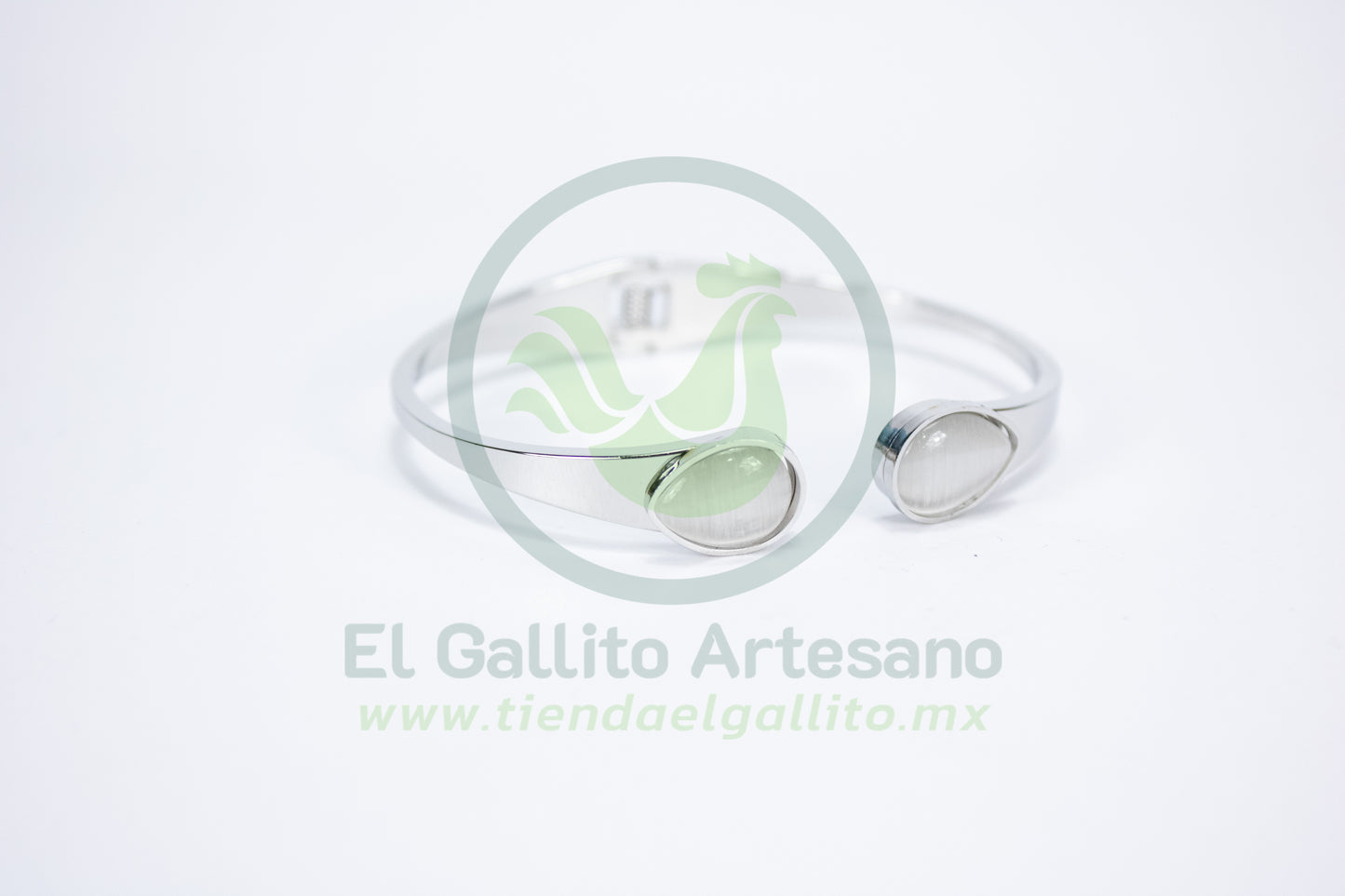 Brazalete 24-4 MD06 Plateado Blanco