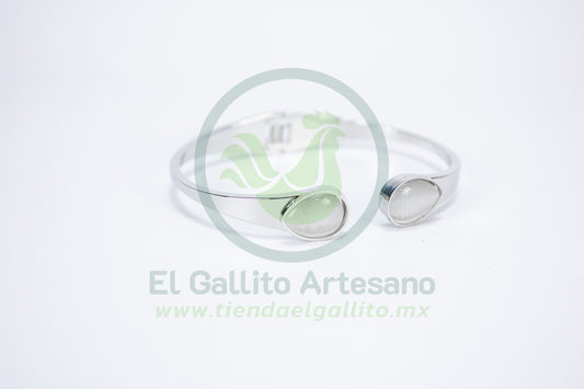 Brazalete 24-4 MD06 Plateado Blanco