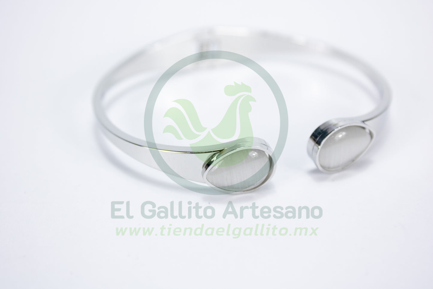Brazalete 24-4 MD06 Plateado Blanco