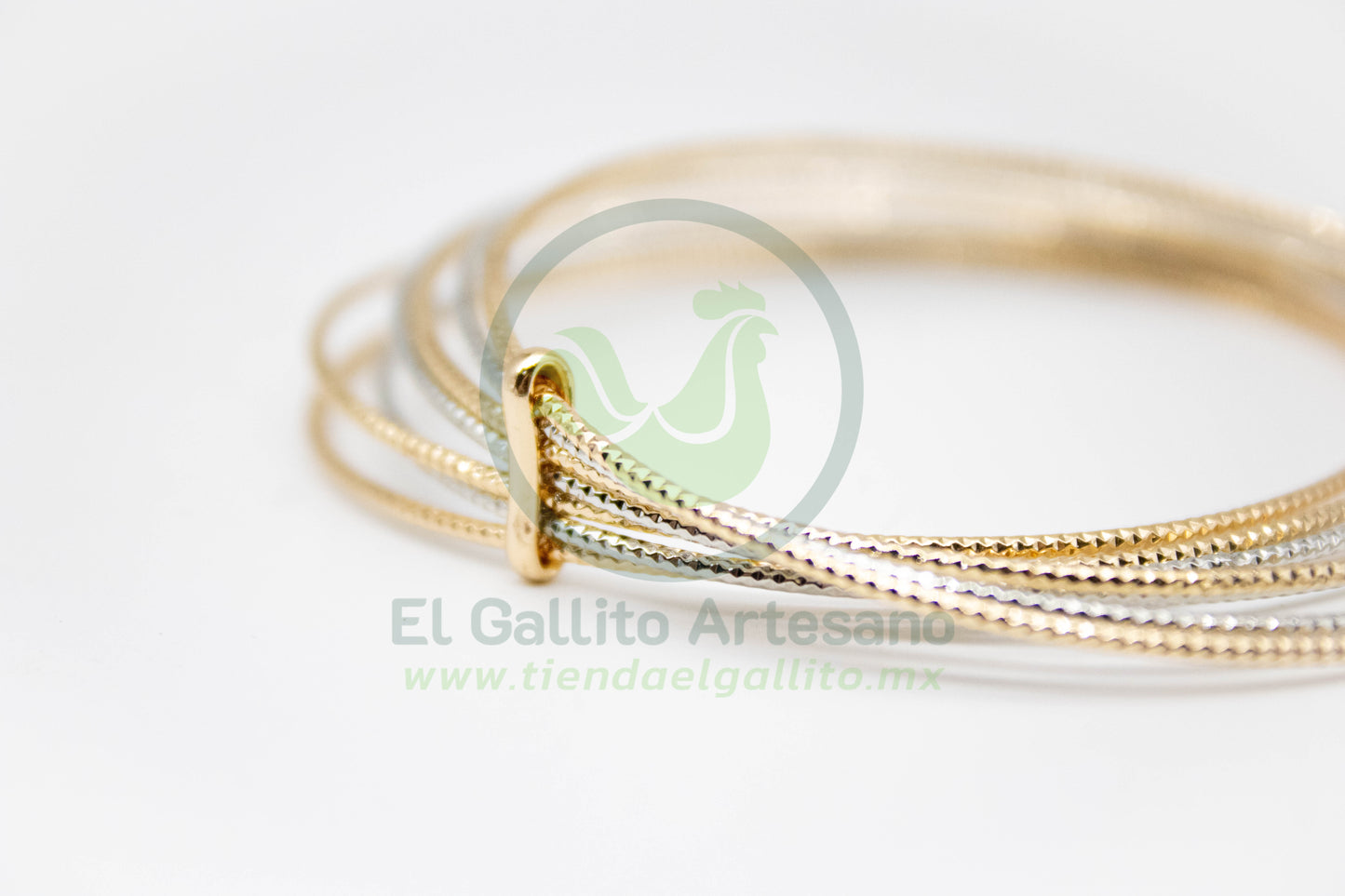 Brazalete 7 Aros 60Mm (4 Dorado- 3 Plateado)
