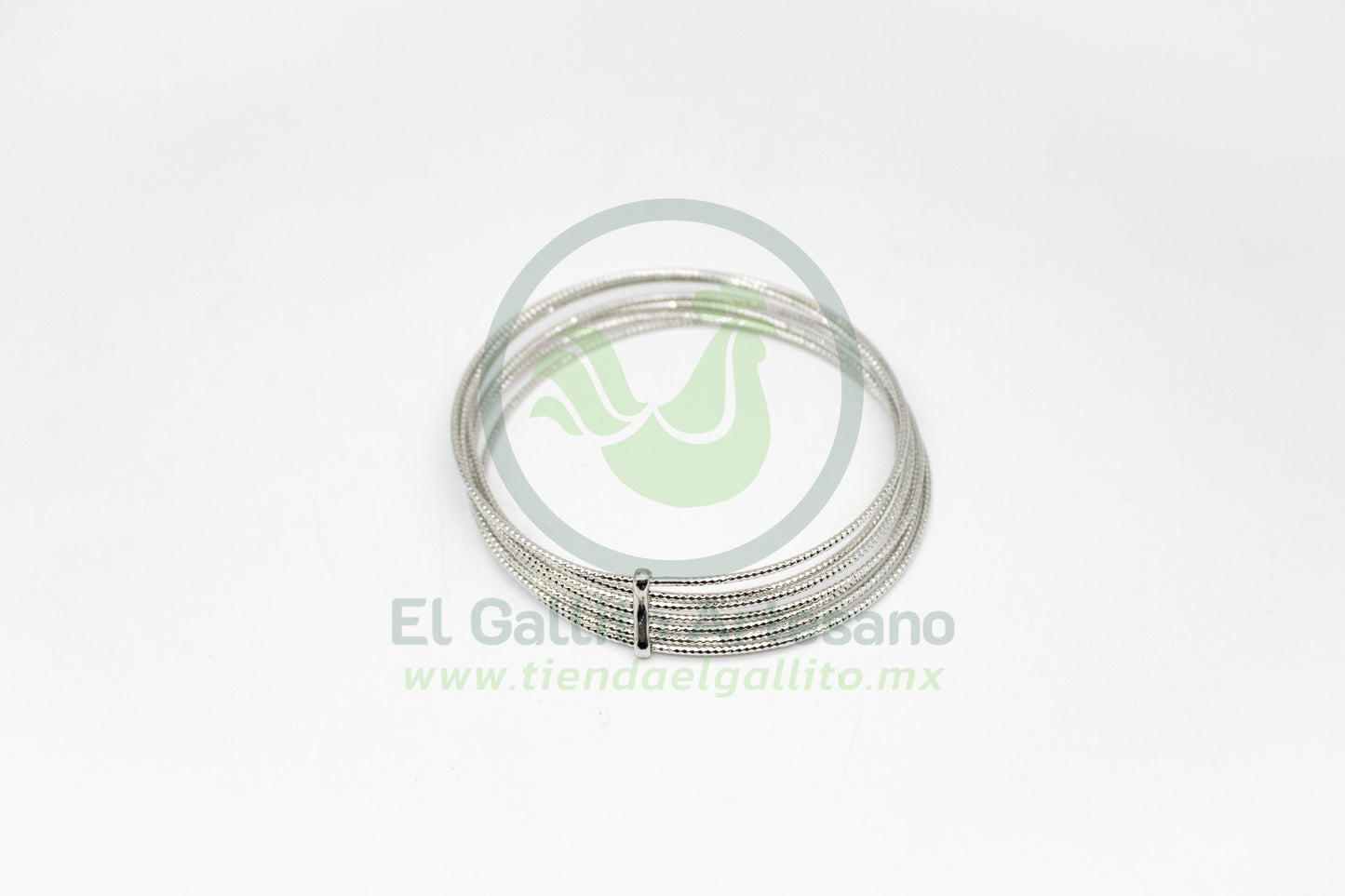 Brazalete 7 Aros 60Mm Plateado
